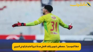 خطأ الموسم؟.. مصطفى شوبير يكلف الأهلي هدفًا غريبًا أمام فاركو في الدوري